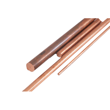 Kobberstang Ø2-40mm 2.0090 С10999 Rundstang Stang rundt materiale Cu 2 meter